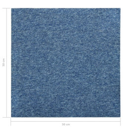 Dalles de tapis de sol 20 pcs 5 m² 50x50 cm Bleu