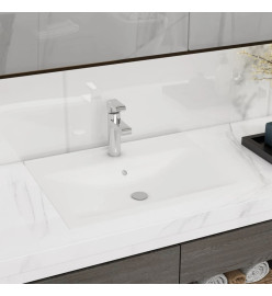 Lavabo avec trou de robinet Blanc mat 60x46 cm Céramique