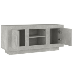 Meuble TV gris béton 102x35x45 cm bois d'ingénierie