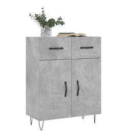 Buffet gris béton 69,5x34x90 cm bois d'ingénierie