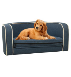 Canapé pliable pour chien Bleu 76x71x30 cm Coussin lavable