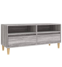 Meuble TV sonoma gris 100x34,5x44,5 cm bois d'ingénierie