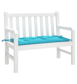 Coussin de banc de jardin turquoise 110x50x7 cm tissu