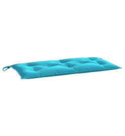 Coussin de banc de jardin turquoise 110x50x7 cm tissu