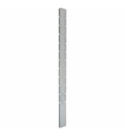 Poteaux de clôture 20 pcs argenté 280 cm acier galvanisé