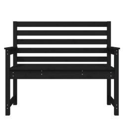 Banc de jardin noir 109x48x91,5 cm bois massif de pin