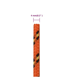 Corde de bateau Orange 4 mm 250 m Polypropylène