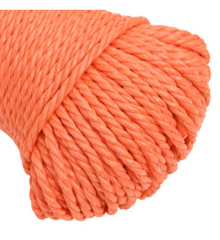 Corde de travail Orange 6 mm 25 m Polypropylène