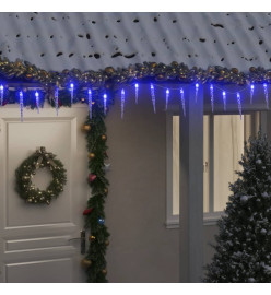 Guirlande lumineuse à glaçons de Noël 200 pcs Bleu Acrylique