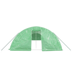 Serre avec cadre en acier vert 80 m² 16x5x2,3 m