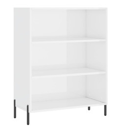 Armoire à étagères blanc brillant 69,5x32,5x90 cm