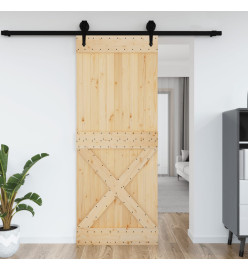 Porte 90x210 cm bois massif de pin