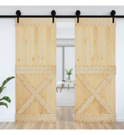 Porte 90x210 cm bois massif de pin