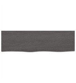 Comptoir de salle de bain gris foncé 100x30x6 cm bois traité