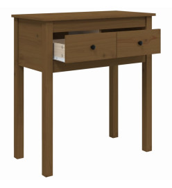 Table console Marron miel 70x35x75 cm Bois massif de pin