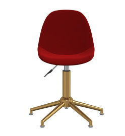 Chaises à dîner pivotantes 4 pcs Rouge bordeaux Velours