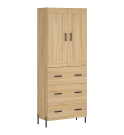 Buffet haut Chêne sonoma 69,5x34x180 cm Bois d'ingénierie