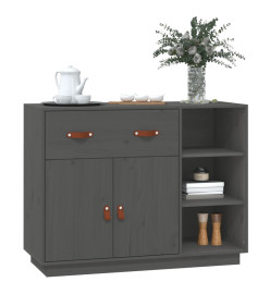 Buffet Gris 98,5x40x75 cm Bois massif de pin