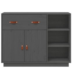 Buffet Gris 98,5x40x75 cm Bois massif de pin