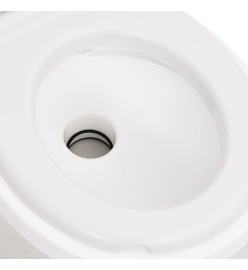 Toilette de camping intégrée blanc 24+17 L PEHD et PP