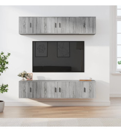 Ensemble de meubles TV 6 pcs Sonoma gris Bois d'ingénierie