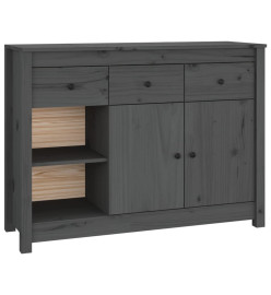 Buffet Gris 100x35x74 cm Bois massif de pin