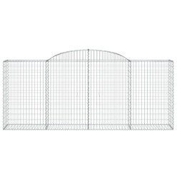 Paniers à gabions arqués 13 pcs 300x50x120/140 cm fer galvanisé
