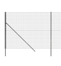 Clôture en treillis métallique anthracite 1,6x10 m