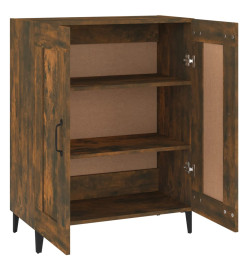 Buffet chêne fumé 69,5x34x90 cm bois d'ingénierie