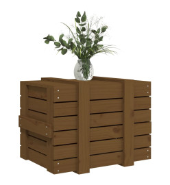 Boîte de rangement Marron miel 58x40,5x42 cm Bois massif pin