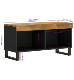 Meuble TV 85x33x43,5 cm bois massif de manguier