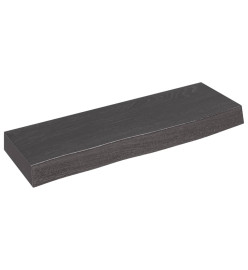 Étagère murale gris foncé 60x20x6 cm bois chêne massif traité