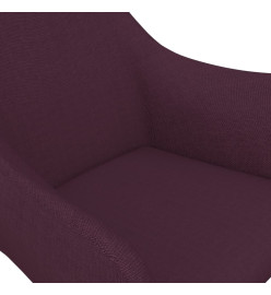 Chaises pivotantes à manger lot de 4 violet tissu