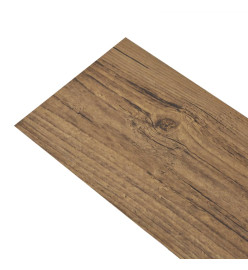 Planche de plancher PVC autoadhésif 5,21 m² 2 mm Marron noyer