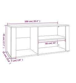 Armoire à chaussures Sonoma gris 100x35x45 cm Bois d'ingénierie