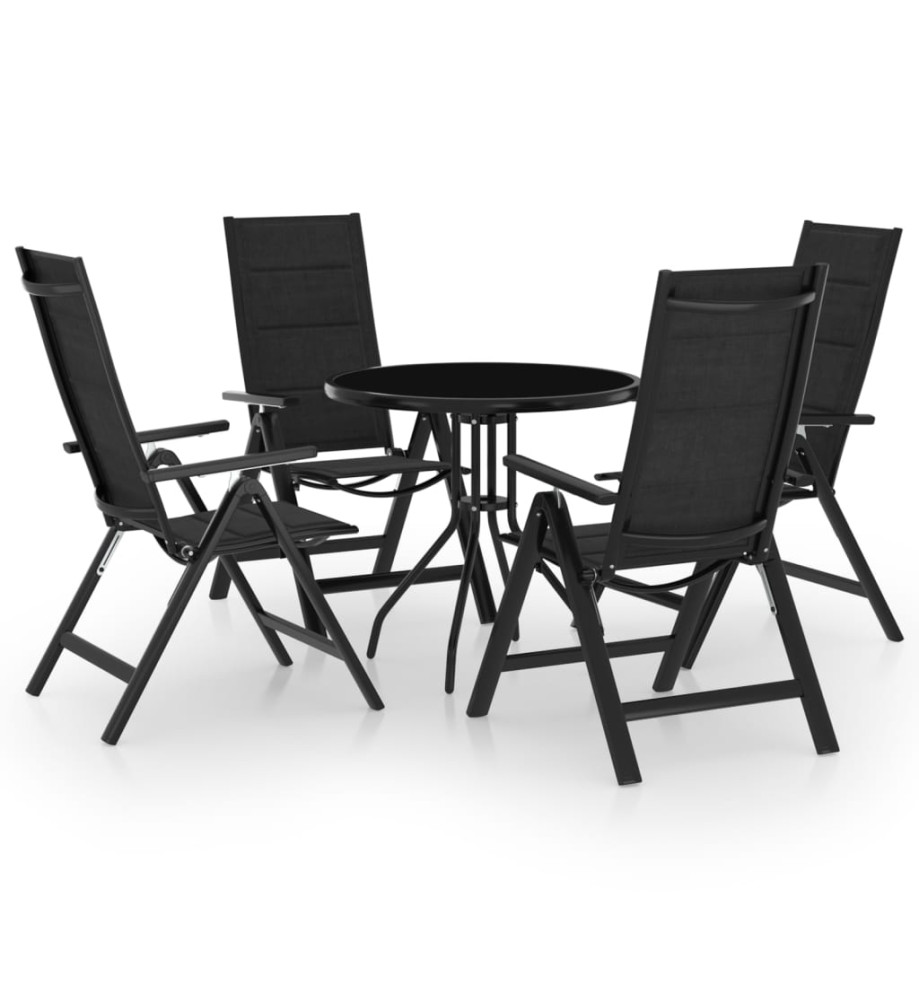 Mobilier de bistro 5 pcs Noir et anthracite