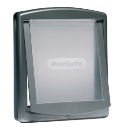 PetSafe Porte à 2 voies pour chiens 777 Large 35,6 x 30,5 cm Argenté