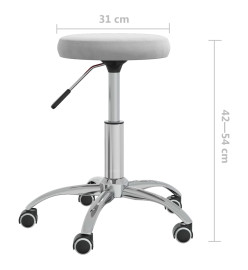 Tabouret de massage Velours Gris clair