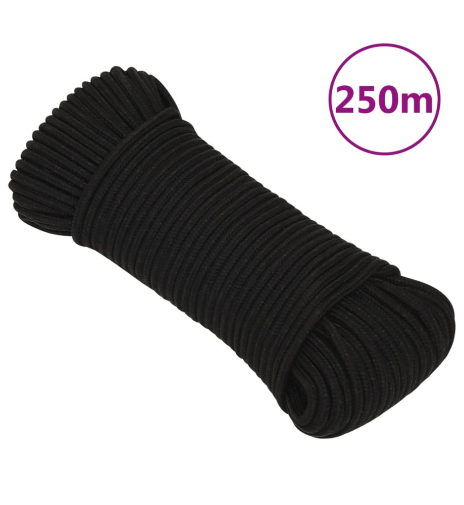 Corde de travail Noir 4 mm 250 m Polyester