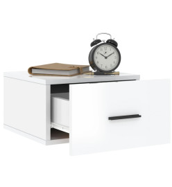 Tables de chevet murales 2 pcs blanc brillant 35x35x20 cm