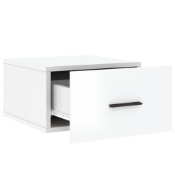 Tables de chevet murales 2 pcs blanc brillant 35x35x20 cm