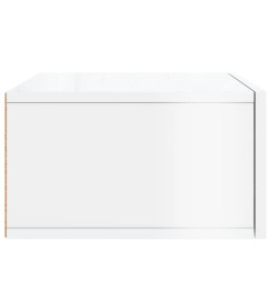 Tables de chevet murales 2 pcs blanc brillant 35x35x20 cm