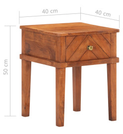 Table de chevet 40x40x50 cm Bois d'acacia massif