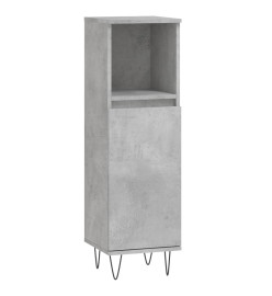 Armoire de salle de bain gris béton 30x30x100 cm