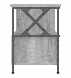 Meuble TV sonoma gris 90x33x45 cm bois d'ingénierie et fer