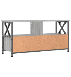 Meuble TV sonoma gris 90x33x45 cm bois d'ingénierie et fer