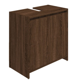 Armoire de bain Chêne marron 60x33x61 cm Bois d'ingénierie