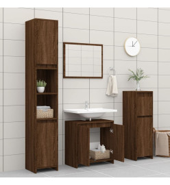 Armoire de bain Chêne marron 60x33x61 cm Bois d'ingénierie