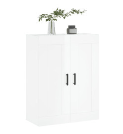 Armoire murale blanc brillant 69,5x34x90 cm bois d'ingénierie