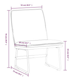 Chaise longue Gris foncé 52x75x76 cm Tissu